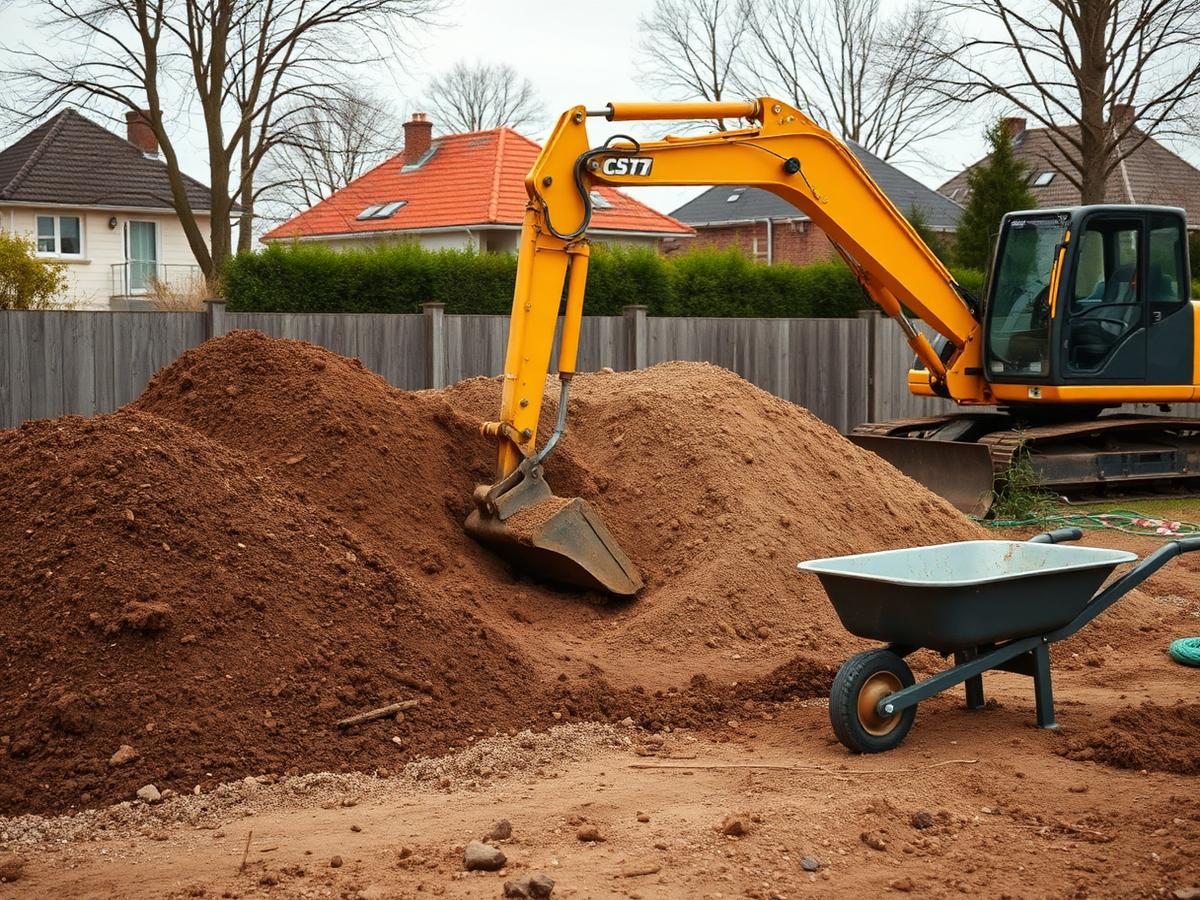 Erdarbeiten – Baustelle im Garten- und Landschaftsbau